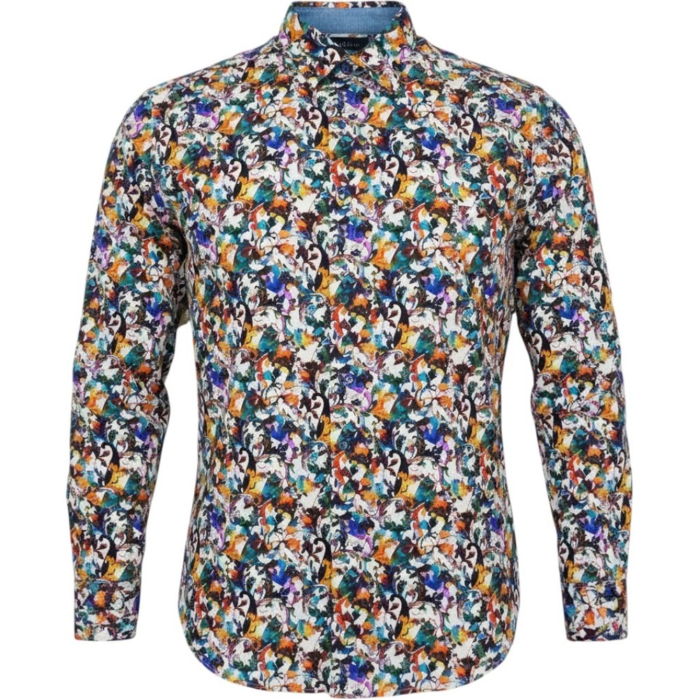 Robert Graham Mens 2XL Multi Color Abstract Paisley Button Down Shirt L/S